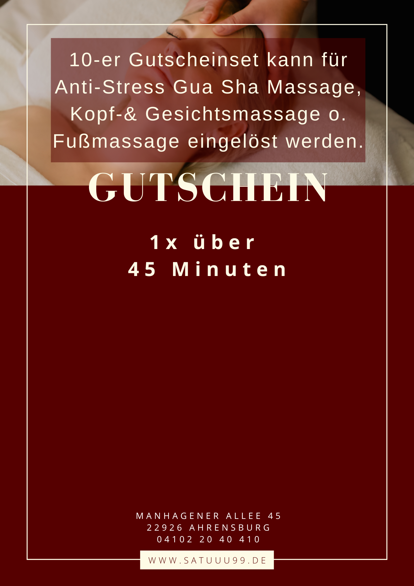 10-er Gutscheine 45 Minuten