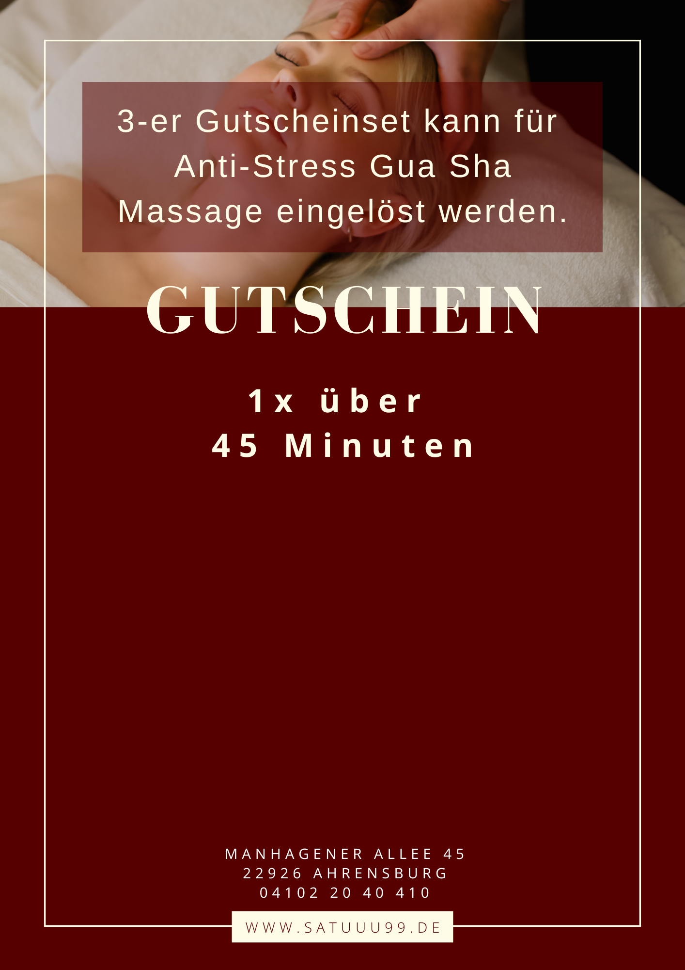 3-er Gutscheine 45 Minuten